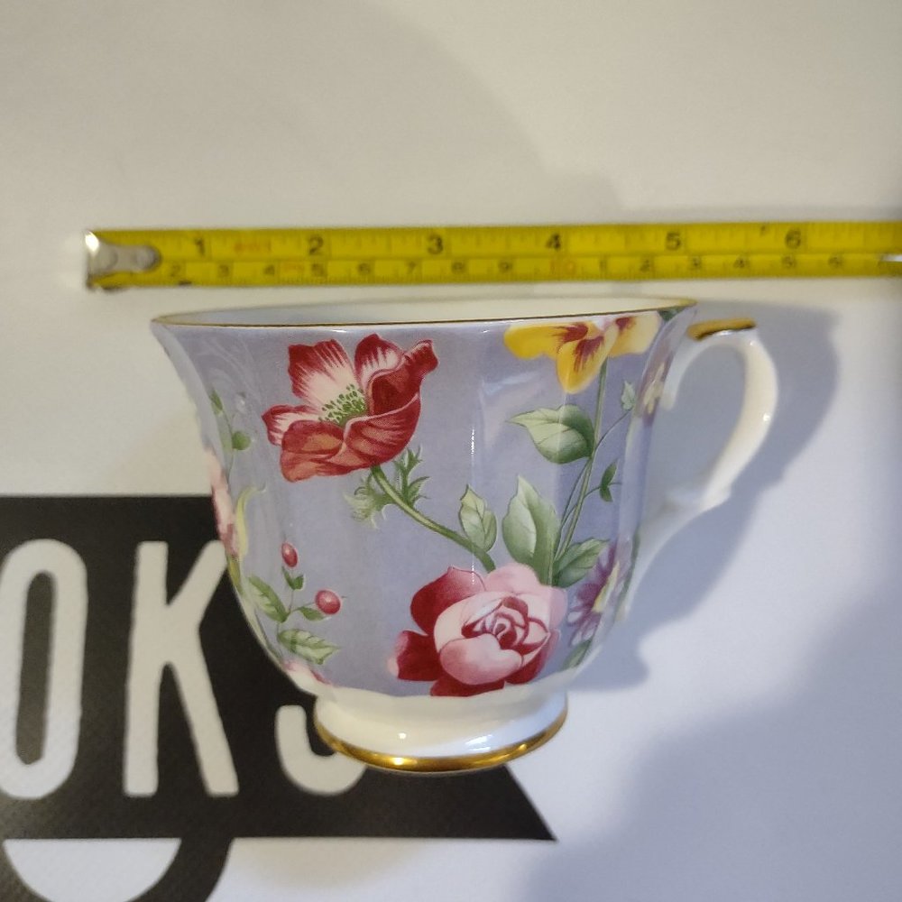 Royal Cuthbertson Tea Cup Staffordshire England Fine Bone China Flowers